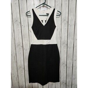 New Banana Republic Sloan Dress 6 $150 MSRP Colorblock Sheath V-Neck Bodycon